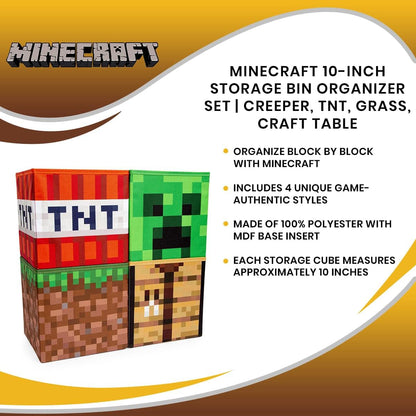 Minecraft Storage Bins - Set of 4