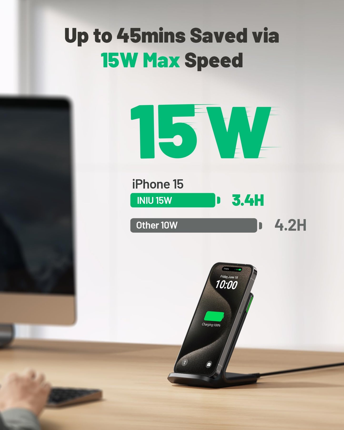 Wireless Charger - 15W Fast Charging Station