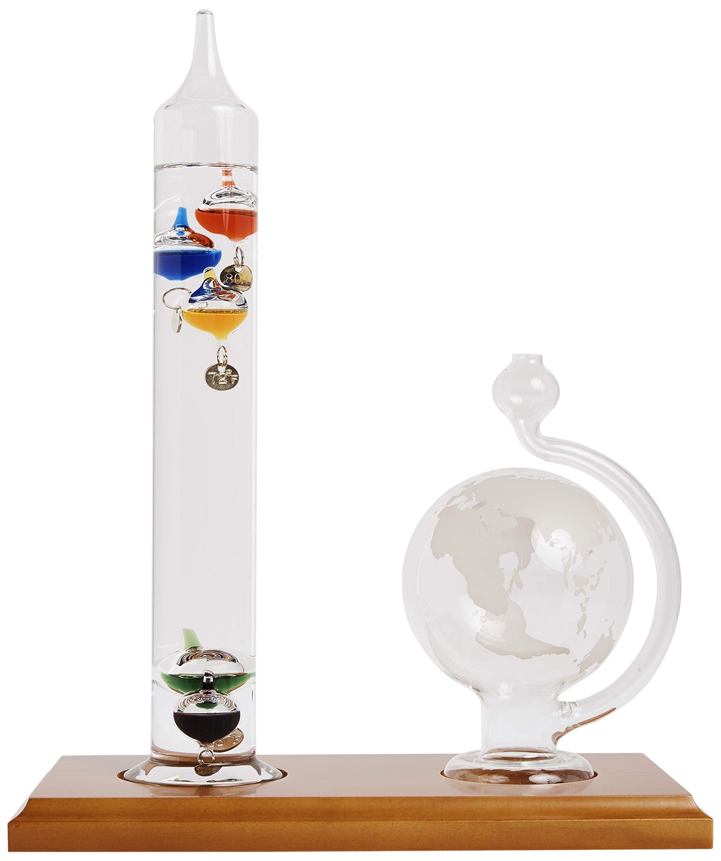 Galileo Thermometer with Barometer