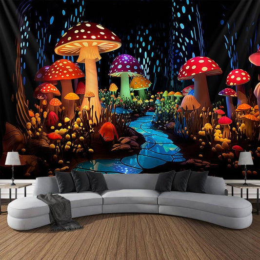 Blacklight Wall Decor Tapestry