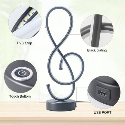 Modern Table Lamp with USB Port