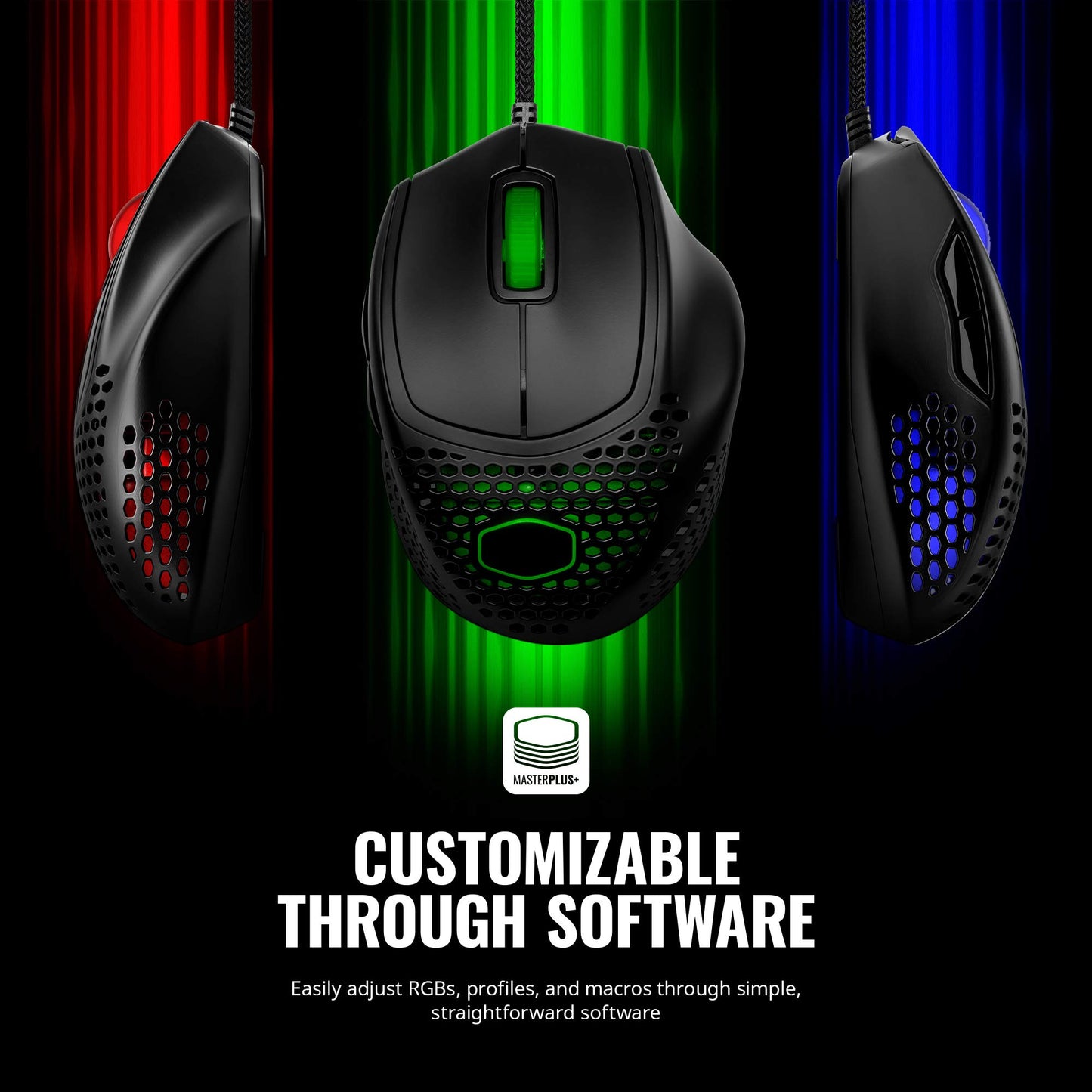 Lightweight Gaming Mouse with Ultraweave Cable