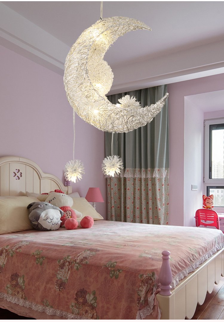 Moon and Stars Fairy LED Pendant Lamp