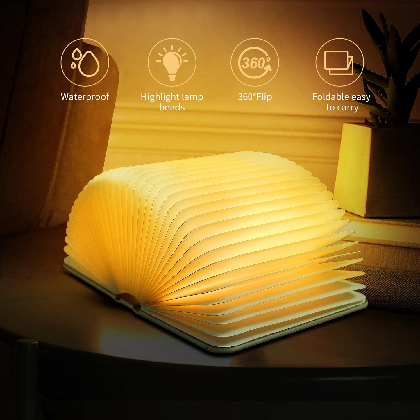 Dragon Night Light Folding Book Lamp