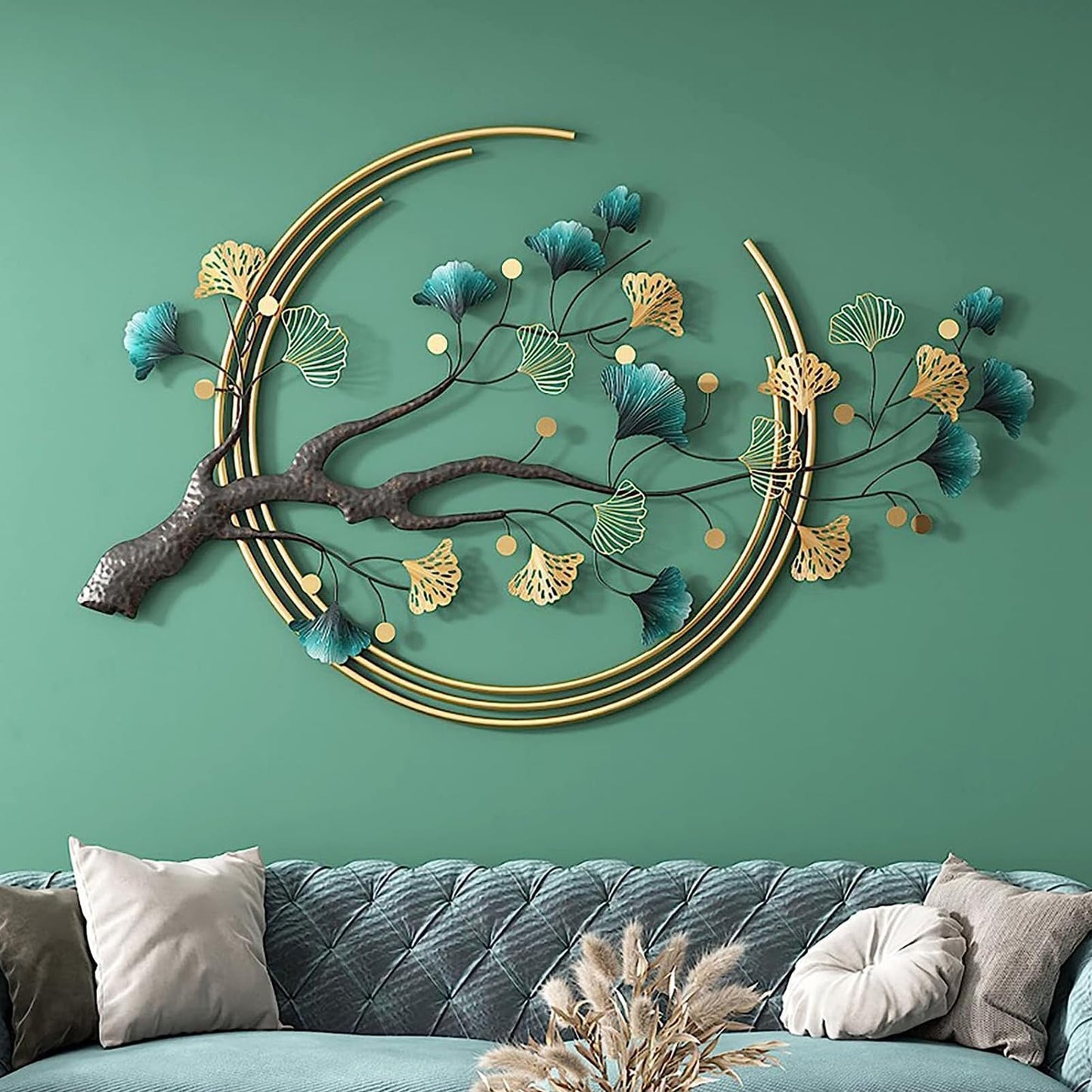 3D Ginkgo Leaf Metal Wall Art