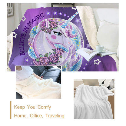 Purple Unicorn Blanket