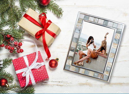 Mosaic 8x10 Picture Frame with Mother of Pearl