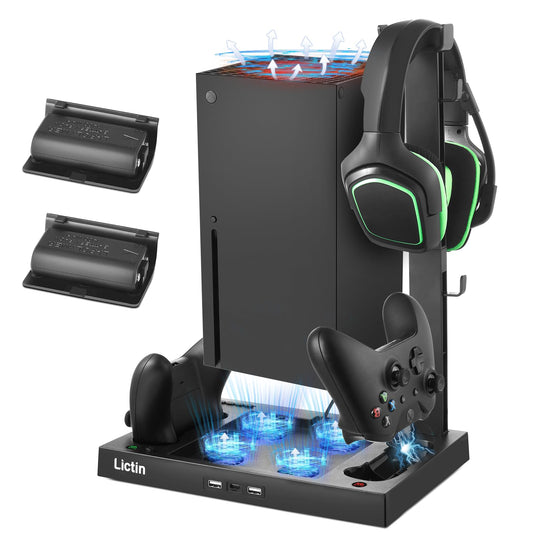 Cooling Fan Charging Station for Series X Console & Controller