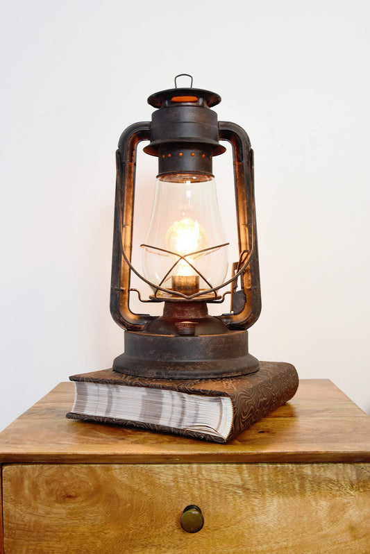 Rustic Farmhouse Lantern Lamp