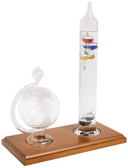 Galileo Thermometer with Barometer