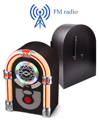 Retro Tabletop Jukebox with Bluetooth