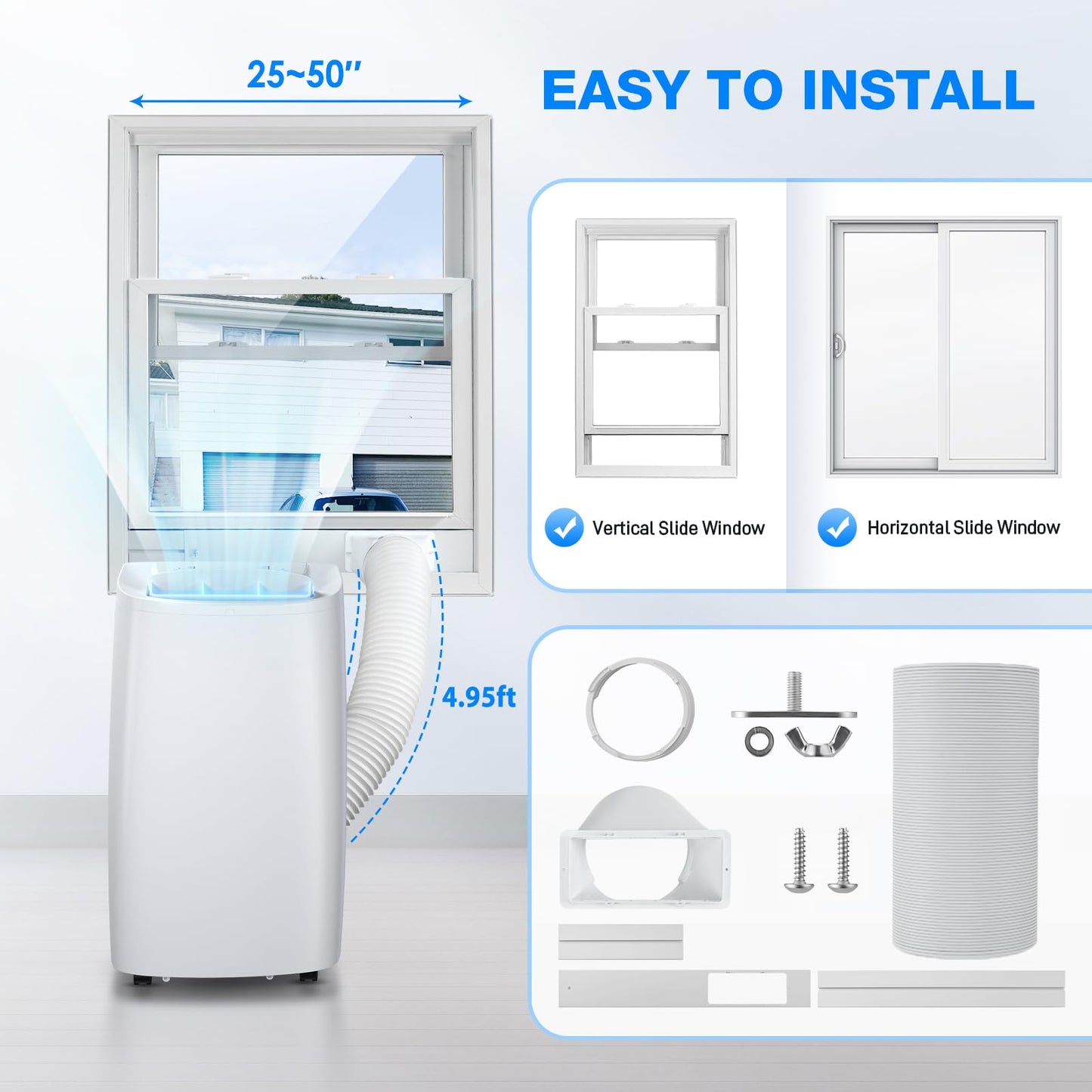 4-in-1 Portable Air Conditioner with Remote