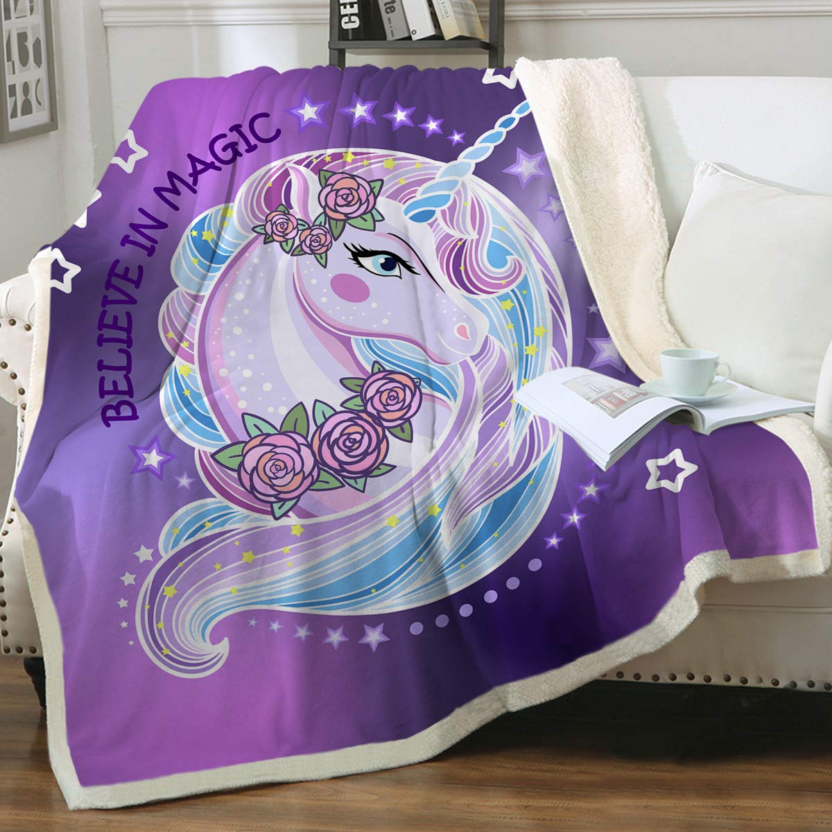 Purple Unicorn Blanket