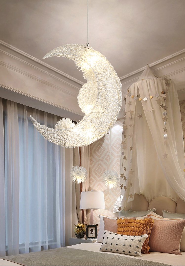 Moon and Stars Fairy LED Pendant Lamp