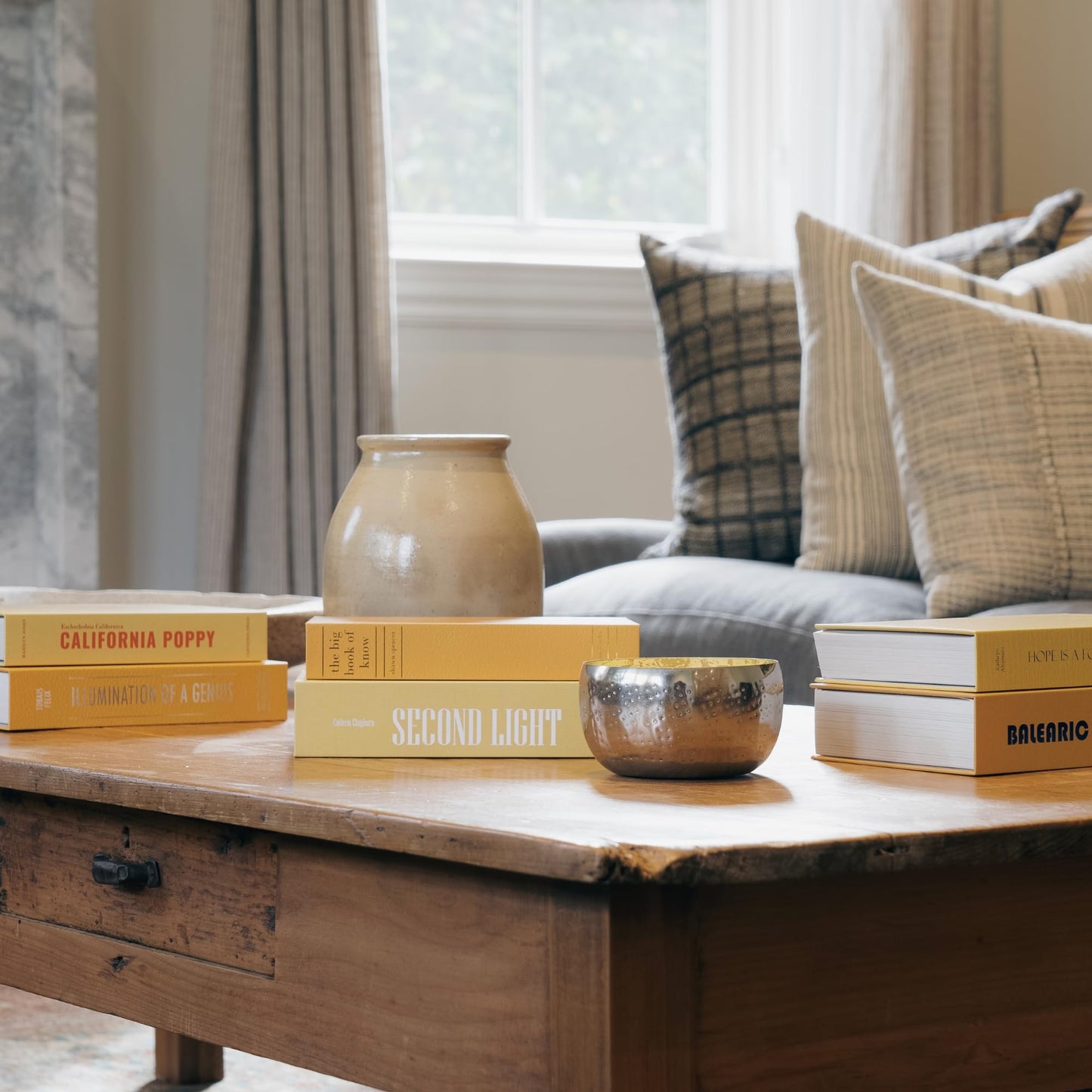 Decorative Faux Books for Bookshelf - Yellow