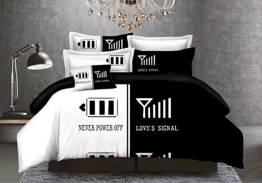 His-and-Her Couples Duvet Cover Set