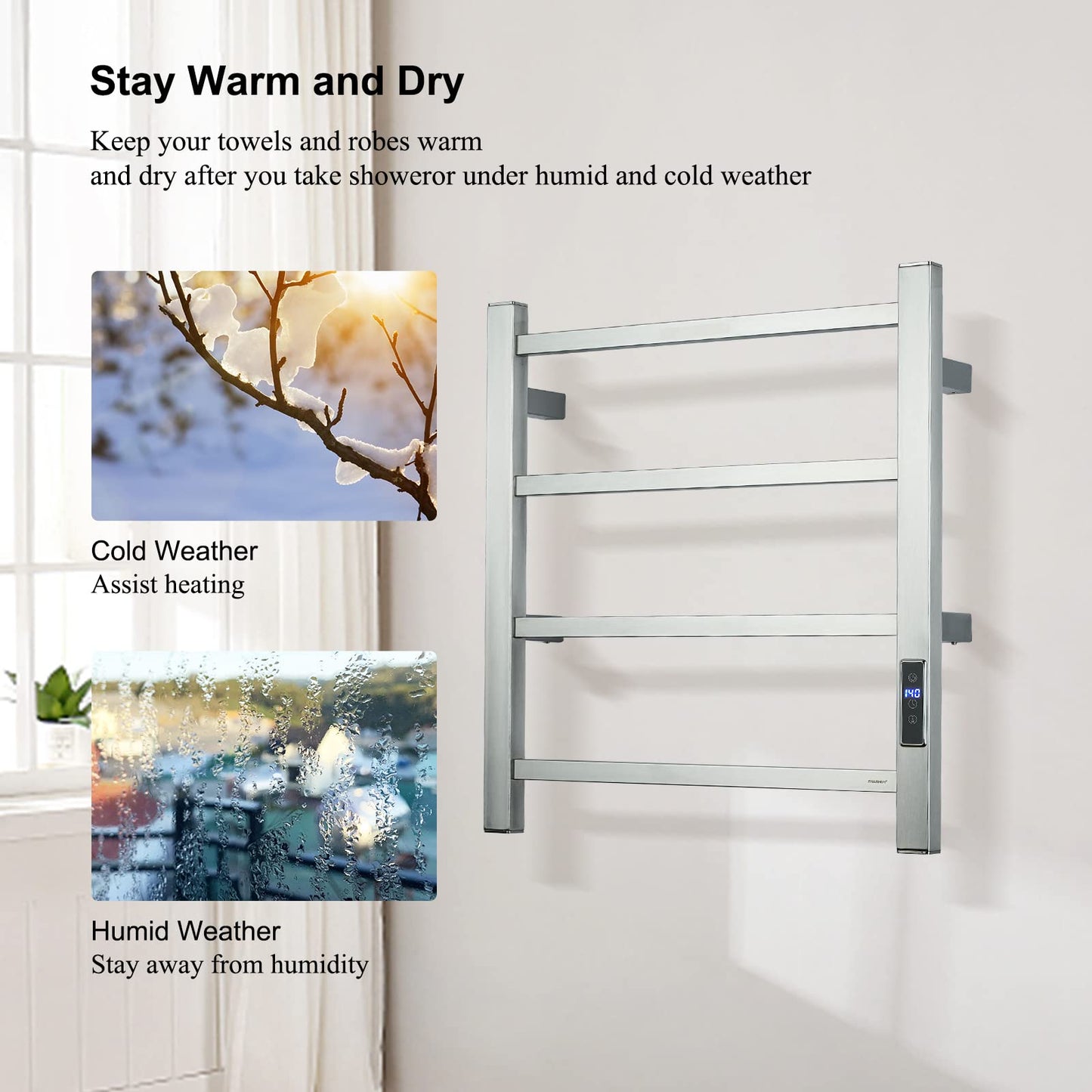 Towel Warmer with Built-in Timer