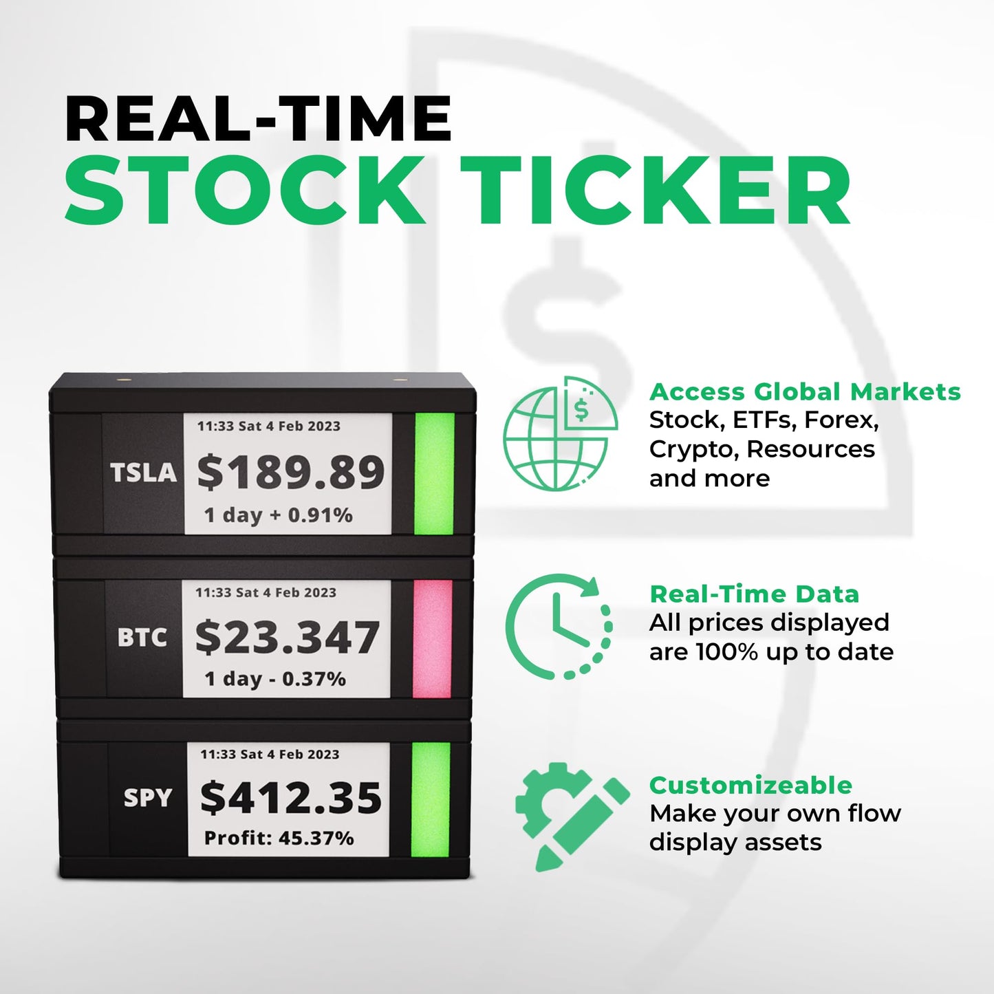 Stock Ticker with E-Ink Screen