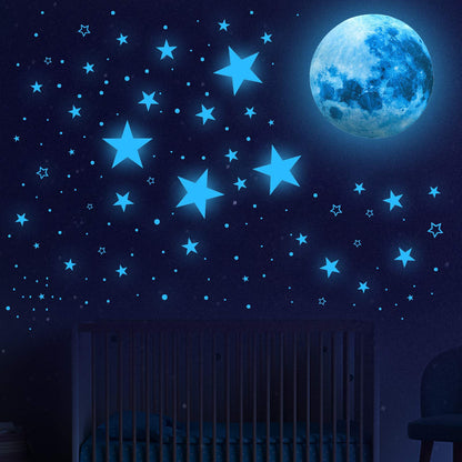 Glow in The Dark Stars and Moon Stickers - 1008 Pcs