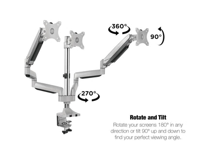 Triple Monitor Desk Mount