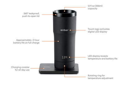 Ember Temperature Control Travel Mug - Black