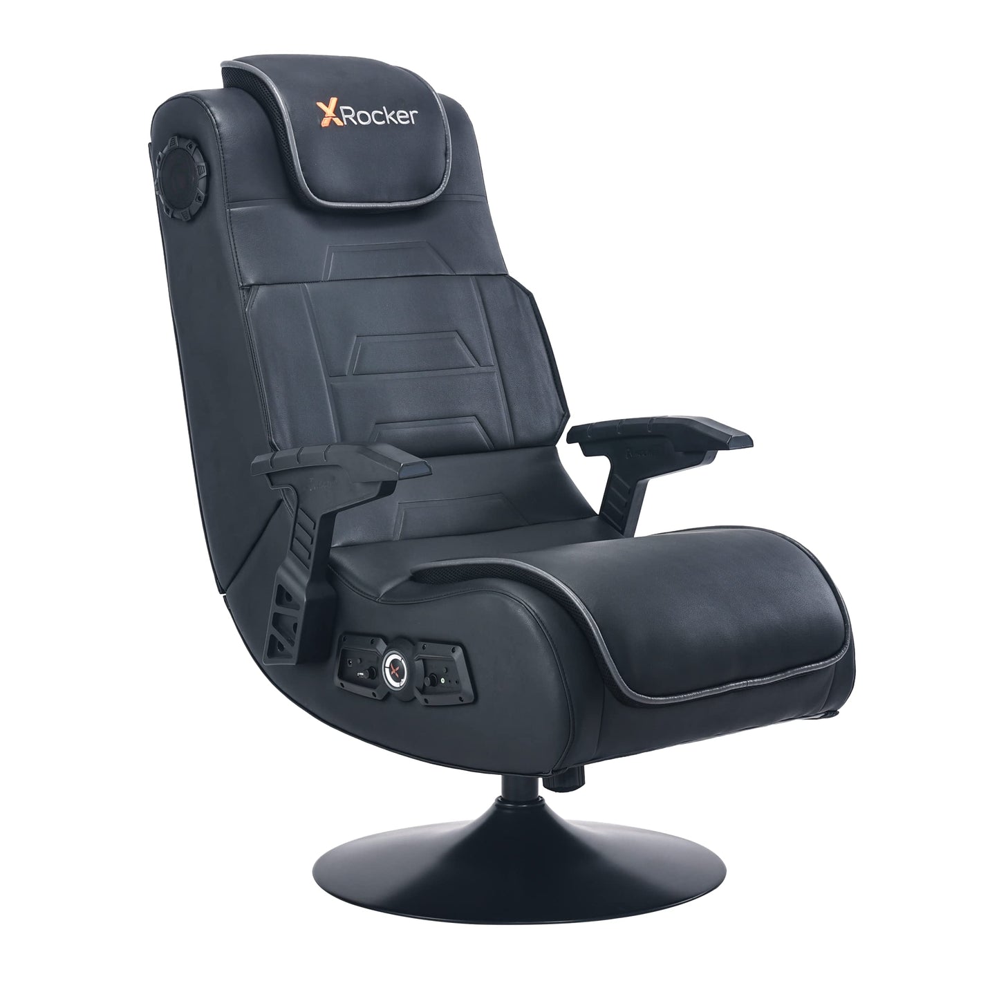 Leather Lounging Video Gaming Pedestal Chair with Vibration