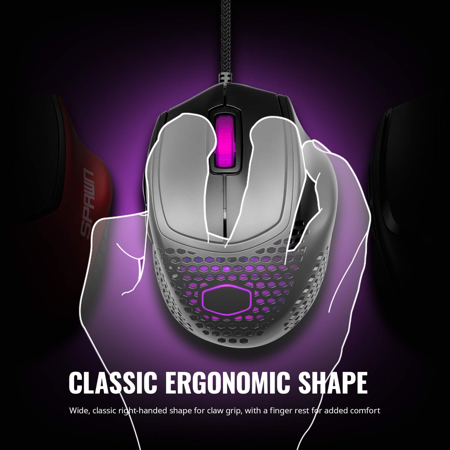 Lightweight Gaming Mouse with Ultraweave Cable