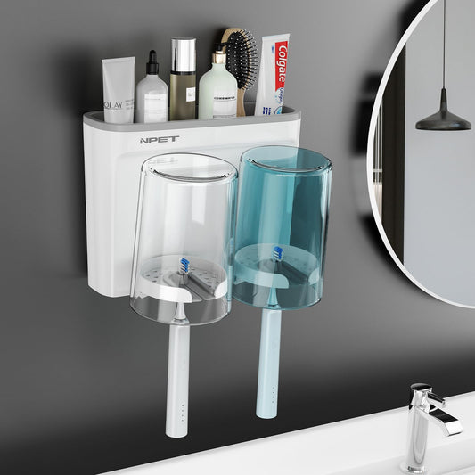 NPET Toothbrush Holder for Bathroom Accessories