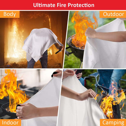 Emergency Fire Blanket - Fireproof Safety Blanket, 2 Pack