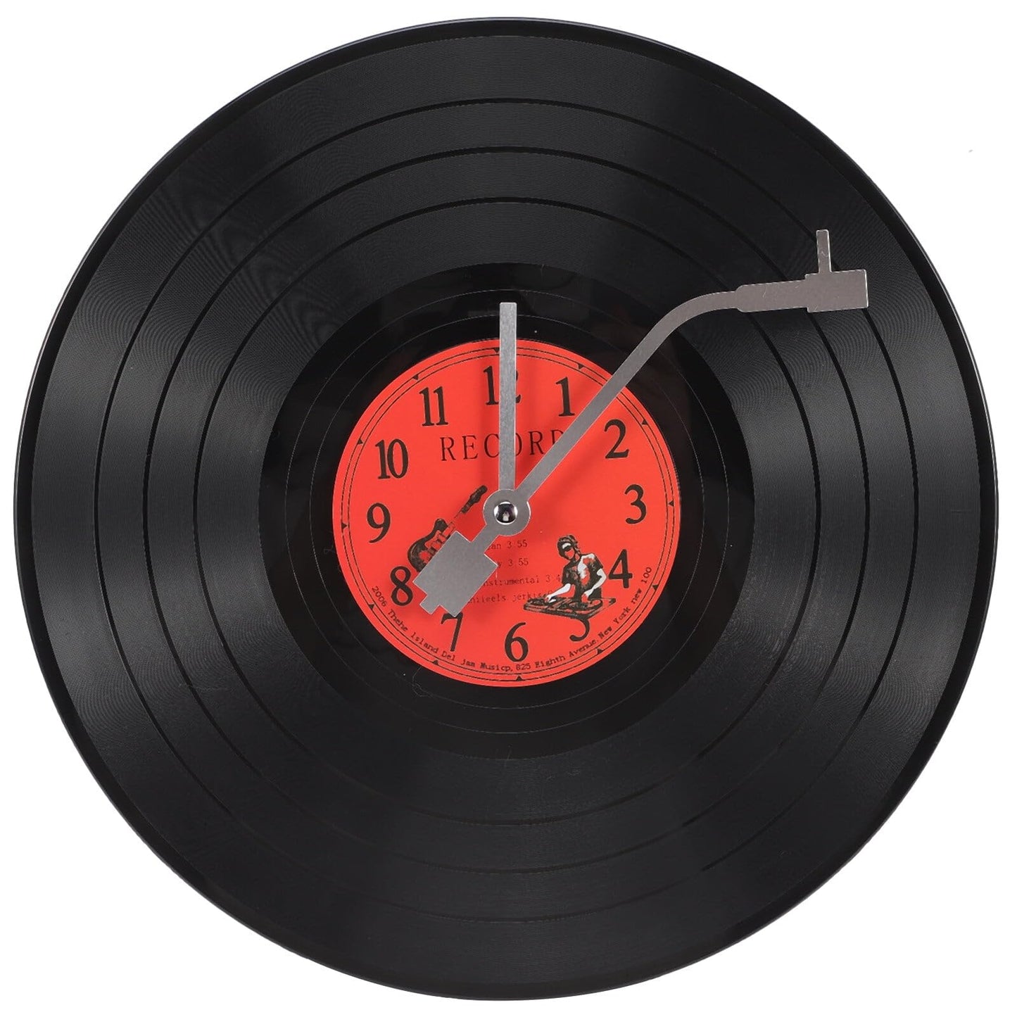 Musical Vinyl Record Wall Clock - 11.81"