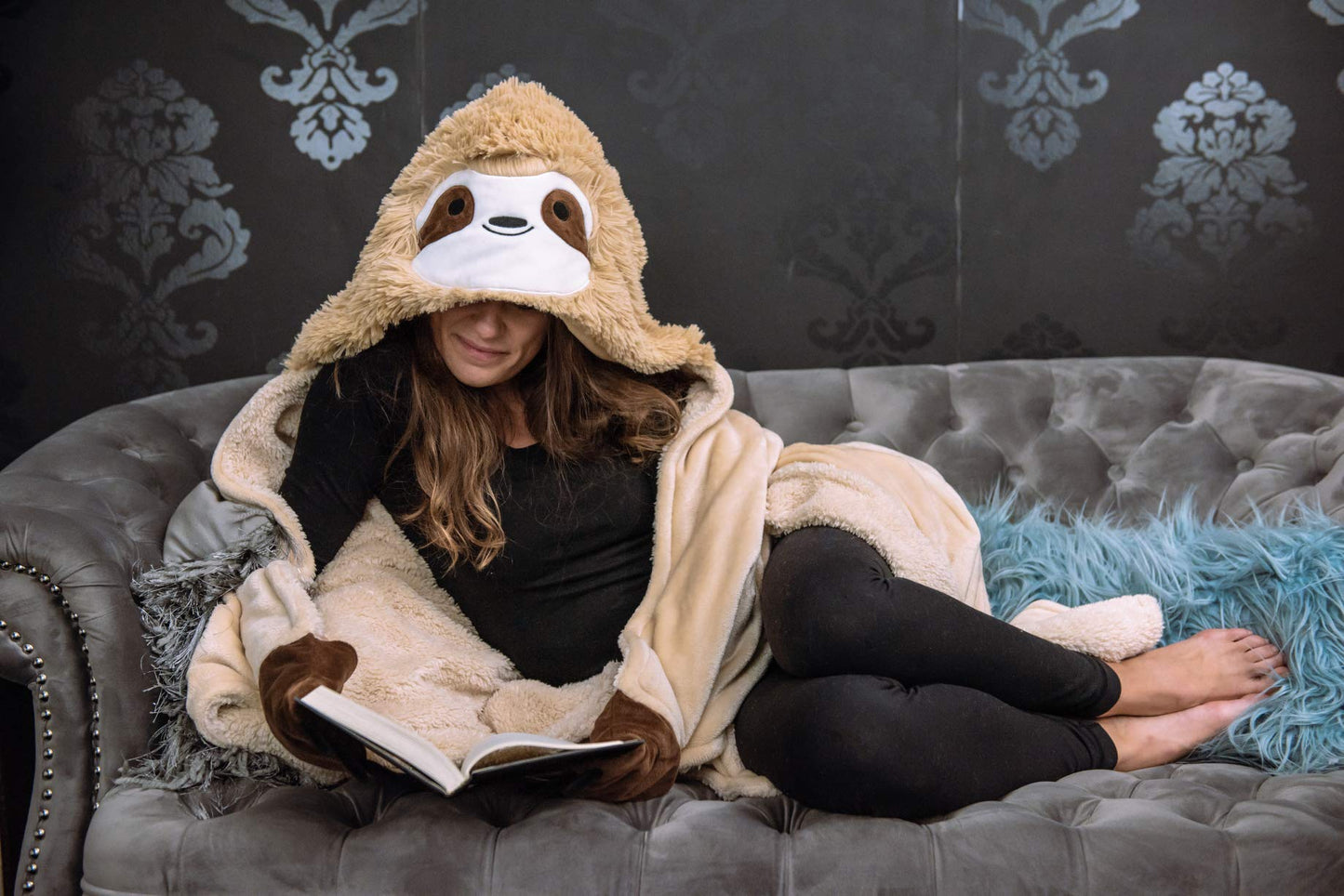 Original Authentic Slothy Sloth Wearable Hooded Blanket