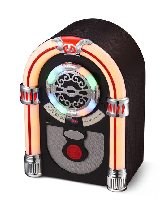 Retro Tabletop Jukebox with Bluetooth