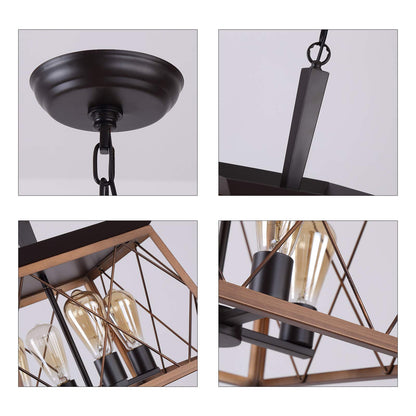 Rustic Four-Light Farmhouse Chandelier