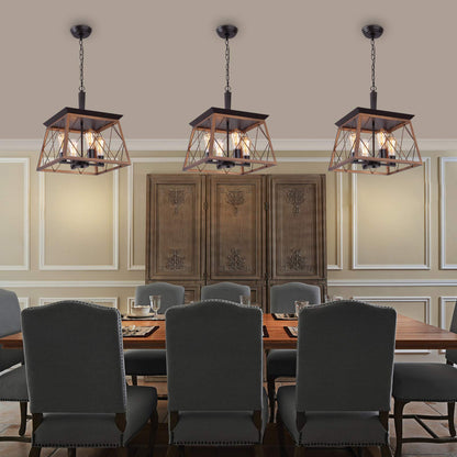 Rustic Four-Light Farmhouse Chandelier