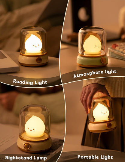 Chibi Flame Lamp with Flickering Effect