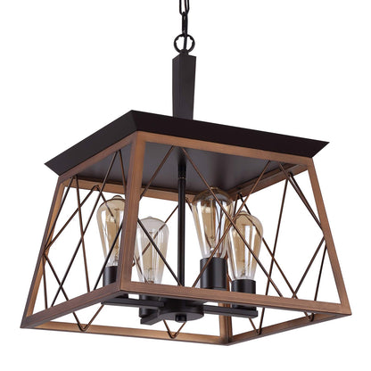 Rustic Four-Light Farmhouse Chandelier