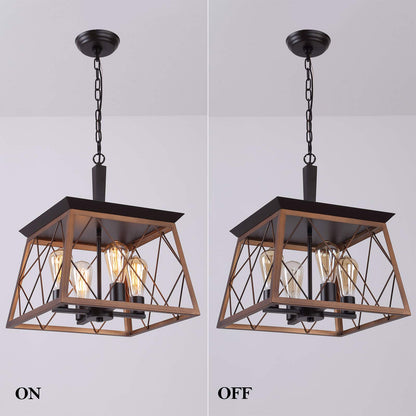 Rustic Four-Light Farmhouse Chandelier