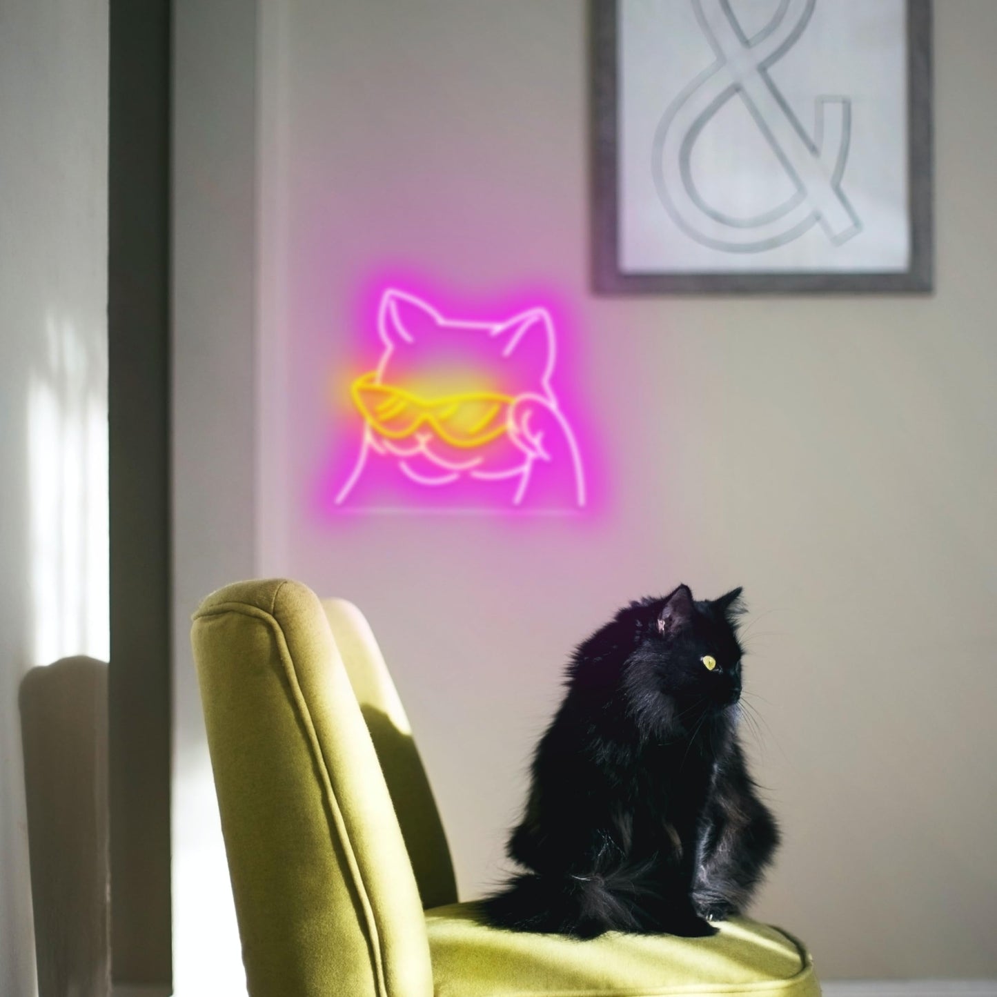 Cool Cat Neon Sign for Wall Decor