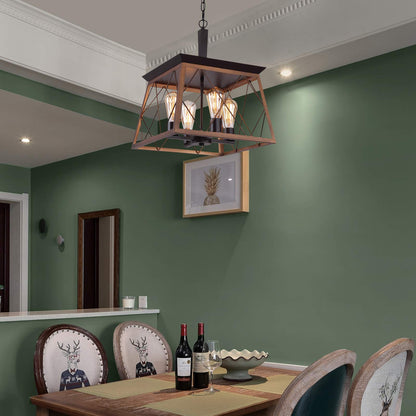 Rustic Four-Light Farmhouse Chandelier