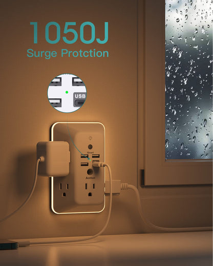 Surge Protector with Night Light