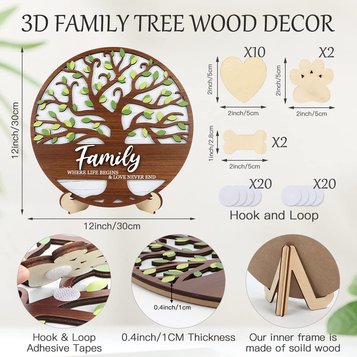 Personalized 3D Family Tree Decor