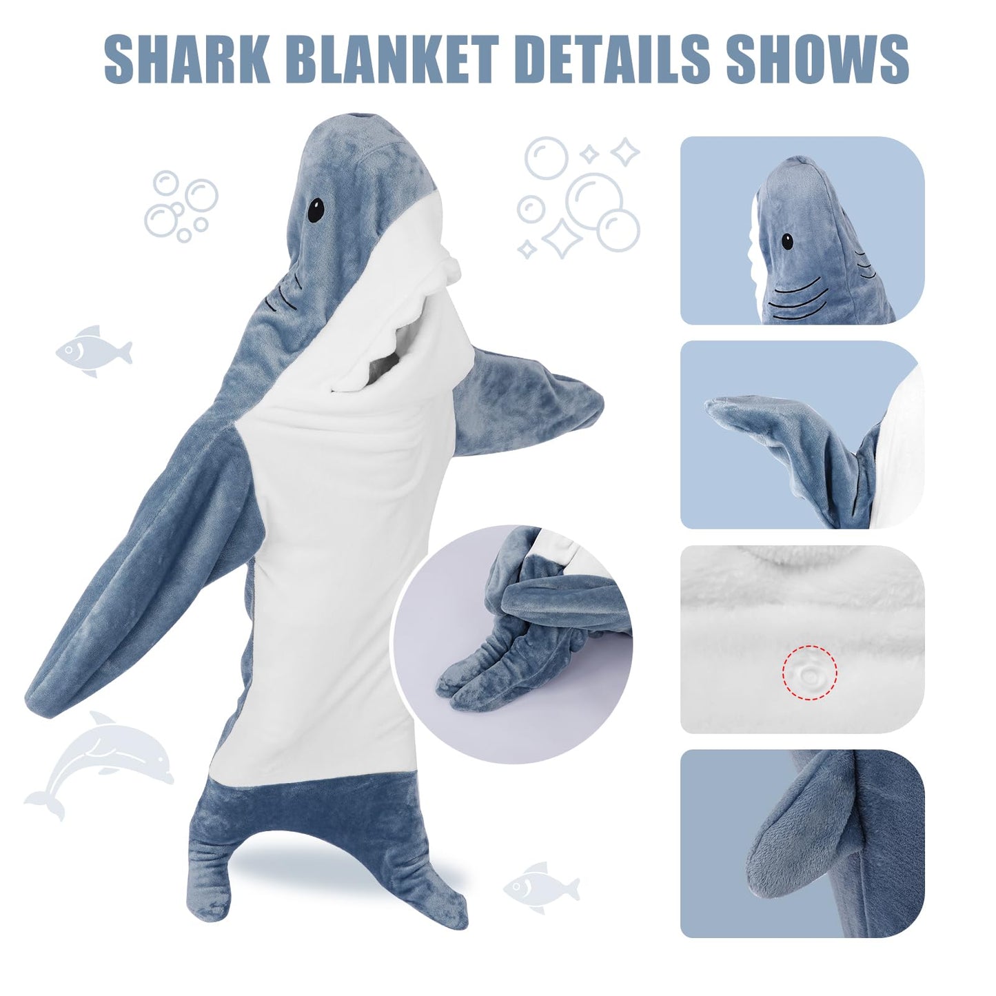 PADTIC Wearable Shark Blanket