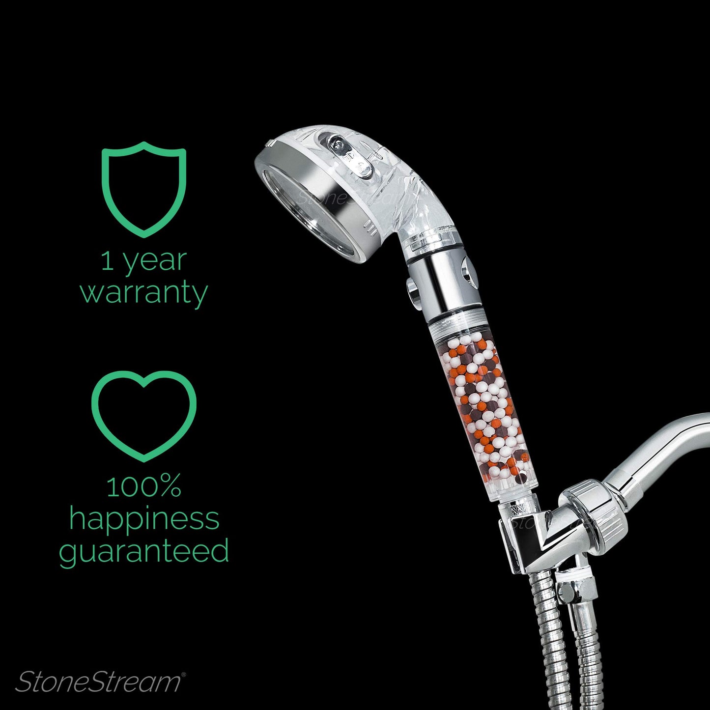 Original StoneStream EcoPower High Pressure Handheld Shower Head