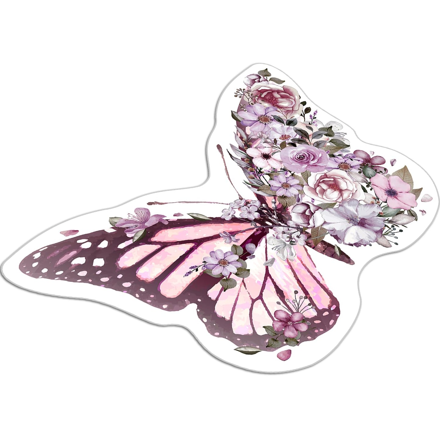 Pink Butterfly Area Rug