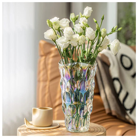 Elegant Tall Clear Glass Vase: Showcase Your Blooms