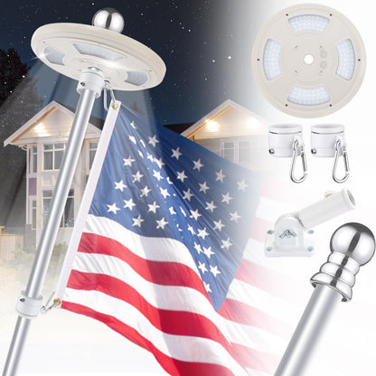 Flag Pole Kit with Solar Light