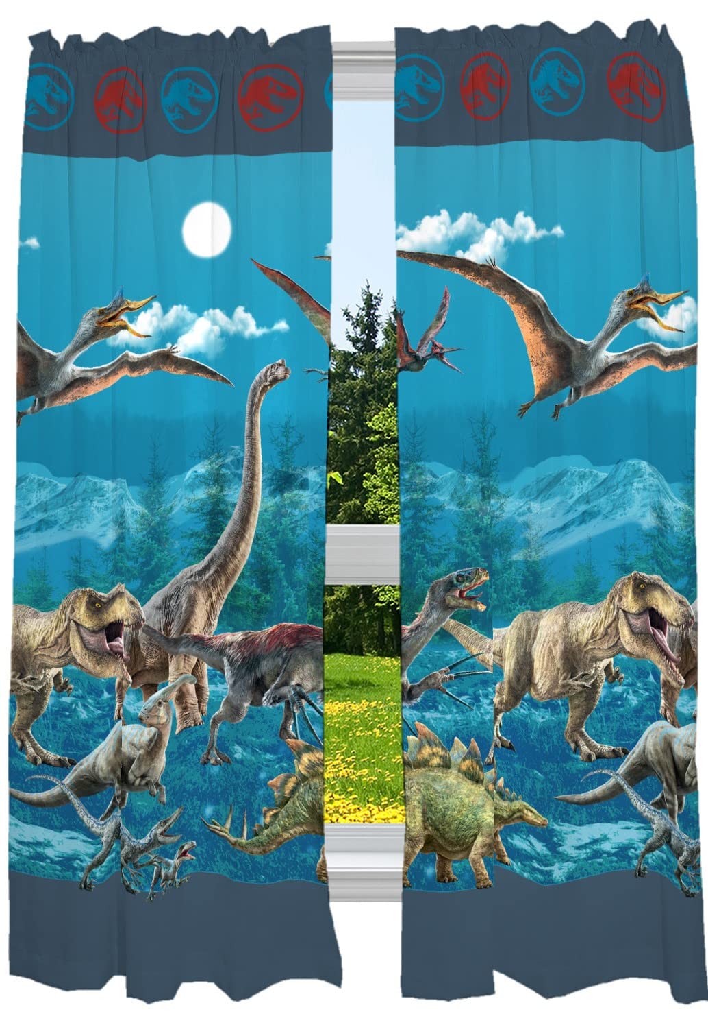 Jurassic World Window Curtains