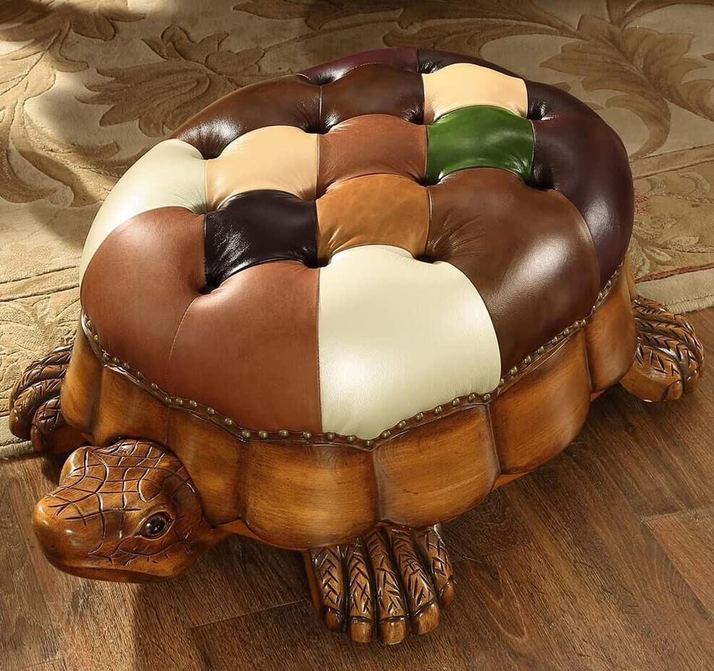 Vintage Turtle Footstool