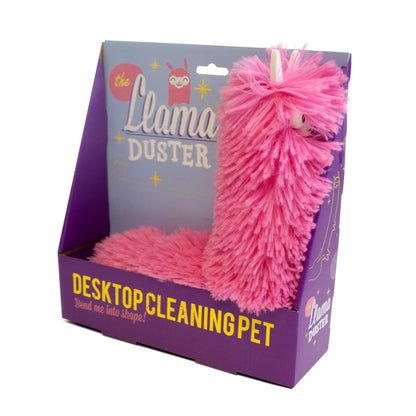 Fuzzy Pink Llama Duster