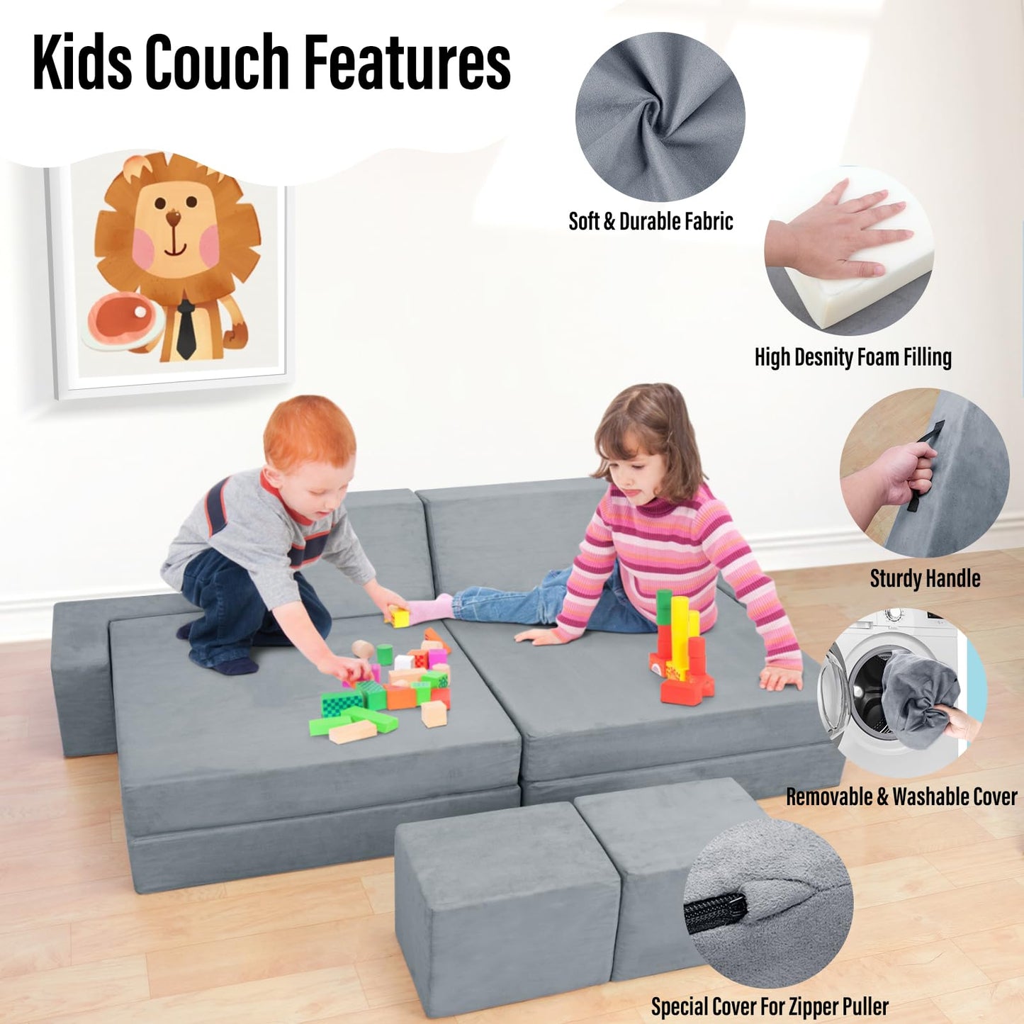 Modular Toddler Foam Sofa